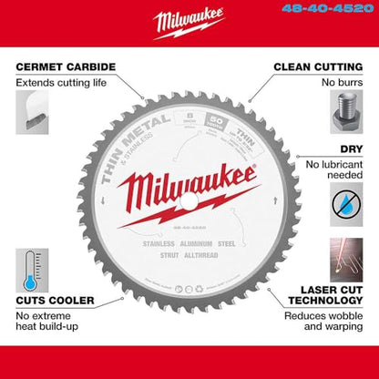 Milwaukee Electric - 8 CIRCULAR SAW METAL CUTTING 50 TEETH BLADE