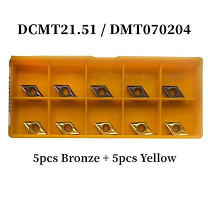 3pcs 95° Turning Boring Bars Turning Tool Holder S08K/S10K/S12M-SDJCR07 Shank Dia 1/3" 3/8" 1/2" Right Hand + 10pcs DCMT21.51 DCMT070204 Carbide Turning Insert for Steel and Stainless Iron - color: 3pcs boring bars + dcmt21.51