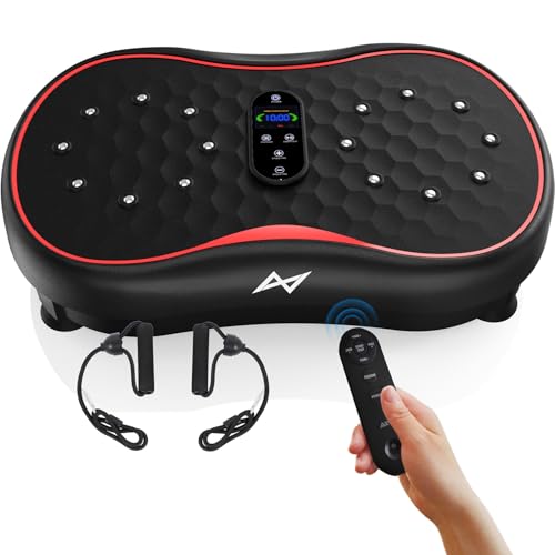 AXV Vibration Plate Exercise Machine Fitness Platform Body Vibrating Board - color: BASIC.BLACK