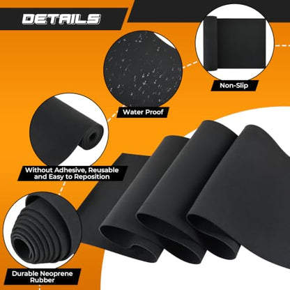 NATGAI Neoprene Closed Cell Foam Roll 1/8" Thick 13" W x 80" L Non Adhesive - size: 1/8" Thick x 13" Wide x 80" Long