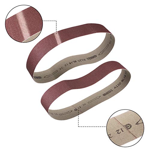 uxcell 2 x 27 Inch Sanding Belt 120 Grit Sand Belts for Belt Sander 5pcs - style: 120 Grit