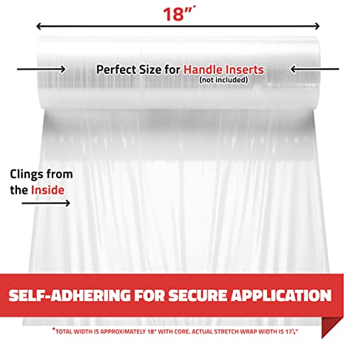 Simply Cool 40 Pack Stretch Wrap 18 Inch 80 Gauge Shrink Wrap - color: Clear, size: 40 Pack
