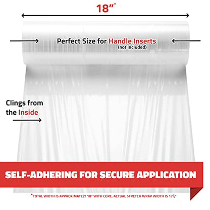 Simply Cool 40 Pack Stretch Wrap 18 Inch 80 Gauge Shrink Wrap - color: Clear, size: 40 Pack