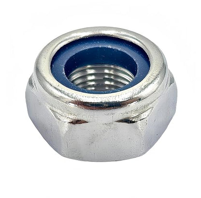 20Pcs M10 x 1.25mm Nylon Insert Hex Lock Nuts, 304 (A2-70) Stainless Steel Lock Nuts,Silver Tone (M10x1.25) - color: Silver, size: M10x1.25