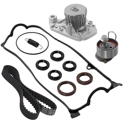 BDFHYK TBK312 Engine Timing Belt Kit with Water Pump Valve Cover Gasket Set Compatible with Honda Civic Compatible with Acura EL 1.7L VTEC D17A L4 2001 2002 2003 2004 2005 01 02 03 04 05 - size: TBK312