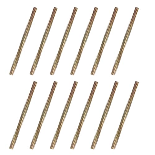uxcell 12pcs Fully Threaded Rods 1/4x3-1/2 All Thread Studs Long Threaded Screw Carbon Steel for Furniture Garden Railing Mounting Assembly Fastening Frame Connection Colorful Zinc - size: 1/4x3-1/2"