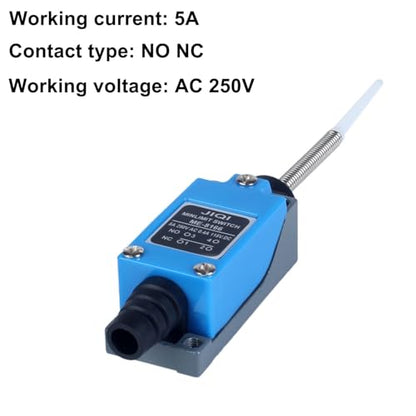 Travel Switch Limit Switch,omnidirectional Spring Rod Featuring a Soft Rubber-Tipped Design on The Flexible Rod,NO and NC self-resetting momentary Switch(4 Pcs) - style: ME-8166