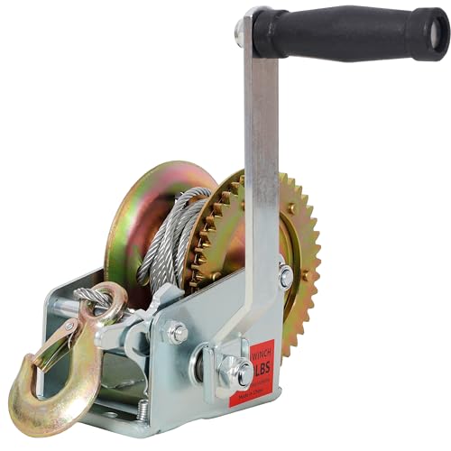 200LBS Manual Winch–32.8FT Cable,Multi-Use