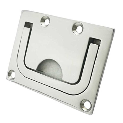316 Stainless Steel Ring Pull Handle, Marine Flush Lifting Handle, Rectangular Grip Size 76MM*56MM