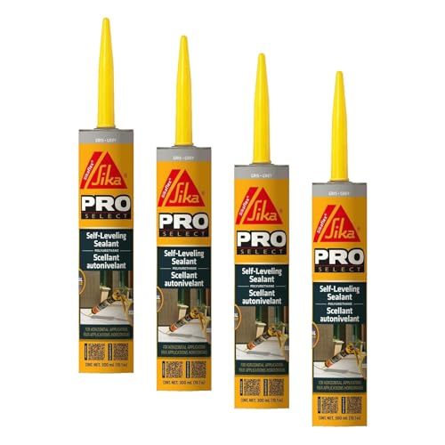 Sikaflex Self Leveling Polyurethane Sealant, Gray | Accelerated Curing | For Concrete Joints | Horizontal Application | 10.1 fl oz (4-Pack) - color: Gray, size: 10.1 fl. oz (Pack of 4)