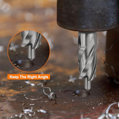 HARFINGTON Annular Cutter 1-1/8" Cutting Diameter Shank 3/4" with 1" Depth of Locating Pin M2 High-Speed Steel Drill Bit Annular Cutter for Standard Magnetic Drills Machine Tools Mills - size: 1-1/8 inch * 1 inch