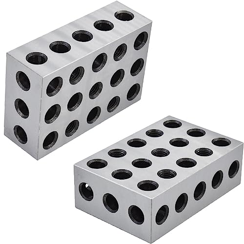 2-4-6 Blocks Matched Pair with 23 Holes Precision Machinist Milling Accuracy 0.0003In (2-Pack)