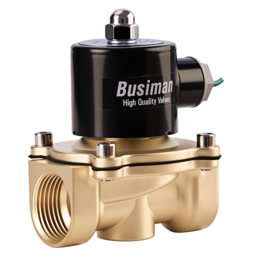 Electric Solenoid Valve 1" 110V AC Brass Normally Closed - Compatible with Water, Air, Diesel, Gas - Replaceable VITON Seal - Compact Direct Acting - color: 110VAC, size: 1"NPT