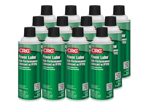 CRC Power Lube Industrial High Performance Lubricant w/PTFE 03045 – [Pack of 12] 11 Wt Oz., High Performance Aerosol Lubricant - style: Lubricant (Pack of 12)