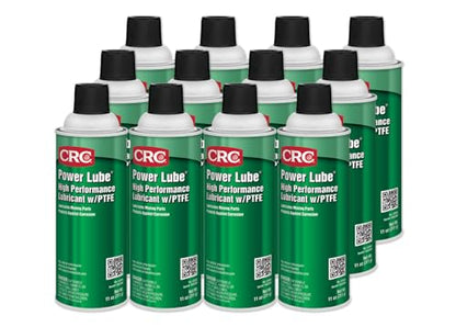 CRC Power Lube Industrial High Performance Lubricant w/PTFE 03045 – [Pack of 12] 11 Wt Oz., High Performance Aerosol Lubricant - style: Lubricant (Pack of 12)