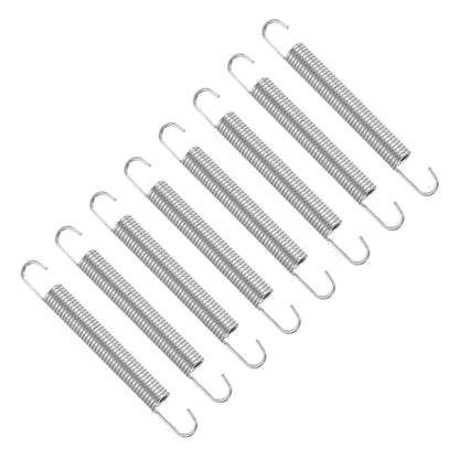 uxcell 8Pcs Stainless Steel Extension Spring Dual Hook 1.5mmWD,10x100mmODxL - size: 1.5mm Wire, 10mmx100mm(ODxL)