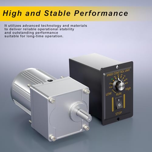15Watts AC 110V 50/60HZ Gear Reducer Motor 108RPM Shaft Diameter 10mm & AC Speed Controller Kits CW CCW for Mask Machine, Chemical Good Medical Industry - size: 108RPM, style: 15Watts