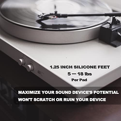 1.25" Subwoofer Speaker Isolation Pad with Adhesive Rubber Feet, 16 Packs - size: 16 Pcs