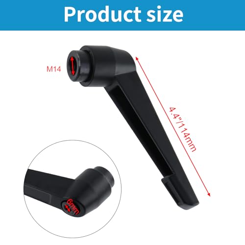 Clamping Lever Handles M14 Push Button Ratchet Lever Female Threaded Stud Adjustable Handles Hand Knobs, 4.4" Lever Length -2pcs - size: M14