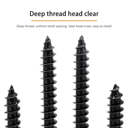 #10 X 1-1/2" Black Screw,Flat Head Phillips Wood Screw, Electroplating Black Carbon Steel, #10 X 1-1/2-Inch, 50Pcs - color: Black Zinc Plated Screws, size: #10 x 1-1/2"