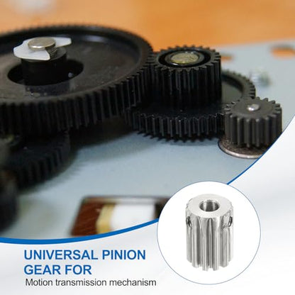 uxcell 1 Mod 11T Spur Gear 5mm Bore, 304 Stainless Steel Pinion Gear - size: 1 Mod 11T, 5mm