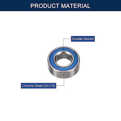 MR83-2RS Deep Groove Ball Bearings, ID 3mm x OD 8mm x Width 3mm Miniature Bearings, Double Rubber Sealed Ball Bearing Pre-Lubricated Chrome Steel Blue Z2 Lever 10pcs - size: MR83-2RS 3x8x3mm