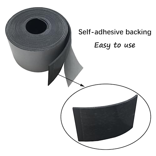 Solid Rubber Strips with Adhesive 1/16 (.062)" Thick X 2" Wide X 10'Long - size: 2"X10'X1/16, style: With Adhesive
