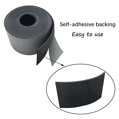Solid Rubber Strips with Adhesive 1/16 (.062)" Thick X 2" Wide X 10'Long - size: 2"X10'X1/16, style: With Adhesive