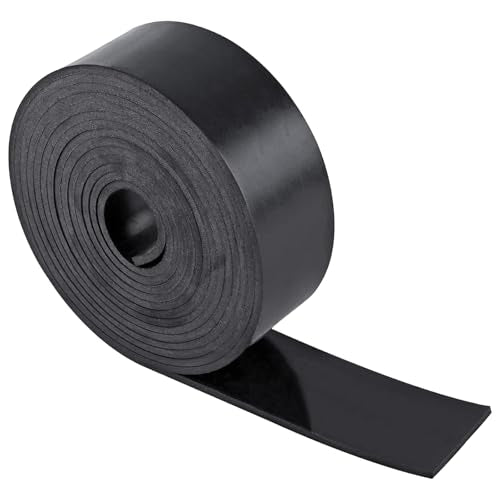 Neoprene Rubber Sheet -1/8 Inch Thick x 2 Inch Wide x 10 Feet Long Neoprene Rubber Strips Rolls for DIY Gaskets, Pads, Seals, Crafts, Flooring, Cushioning of Anti-Vibration, Anti-Slip - size: W:2In x T: 1/8In x L: 10Ft