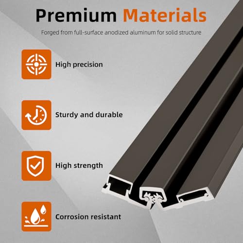 MorningRo 1 Pcs 83" Aluminum Continuous Hinge for Door, Dark Bronze - color: Dark Bronze