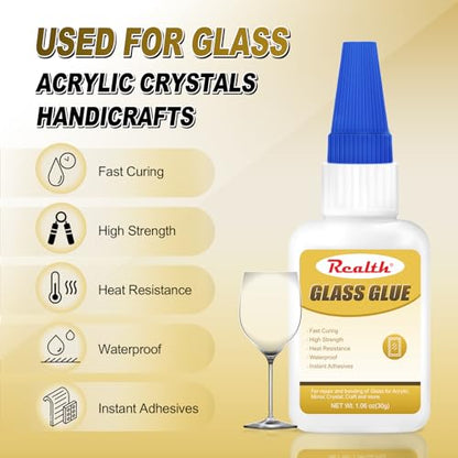 Clear Liquid Glass Glue 30g Fast-Drying - size: 30g, style: Glass Glue