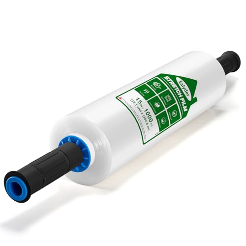 Stretch Wrap Film Roll 80 Gauge 15" x 1000ft Clear Industrial Wrap - size: Clear, 1 Roll 15 In x 1000 Ft