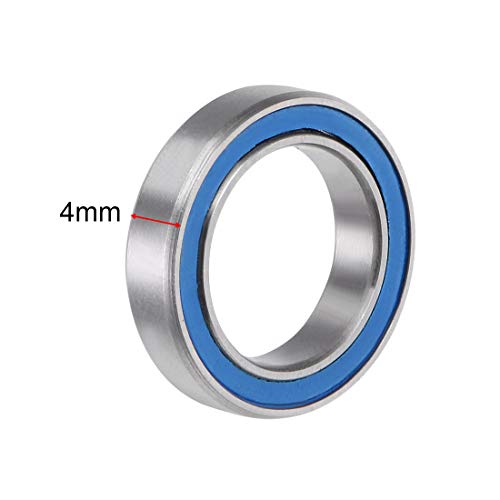 uxcell 6701-2RS Deep Groove Ball Bearing 12x18x4mm Double Sealed ABEC-3 Bearings 2-Pack - size: 12x18x4mm