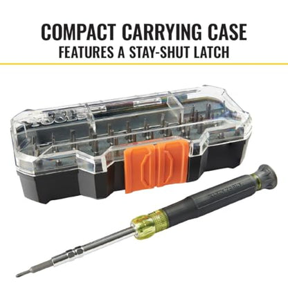 Klein Tools 32717 Precision Screwdriver Set with Case, All-in-One Multi-Function Repair Tool Set, 39 Bits Including Tamperproof Bits for Apple Products - style: 39 Bit Driver Set