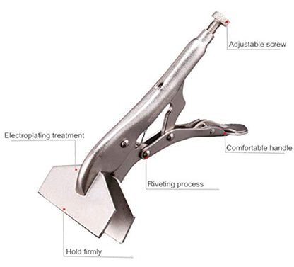 Locking Sheet Metal Clamp,Locking Pliers,Heavy Duty Vise Grip Duckbill Pliers for Welding, Bending and Metal Fabrication(8 inch) - color: 8 Inch