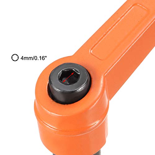 uxcell® M8 Handle Adjustable Clamping Lever Push Button Ratchet Female Threaded Stud 3 Pcs