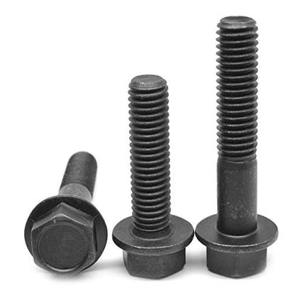 1/2-13X2 Grade 8 Hex Flange Screw (Frame Bolt) Black Phosphate & Oil, Pack of 2 - size: 1/2-13X2