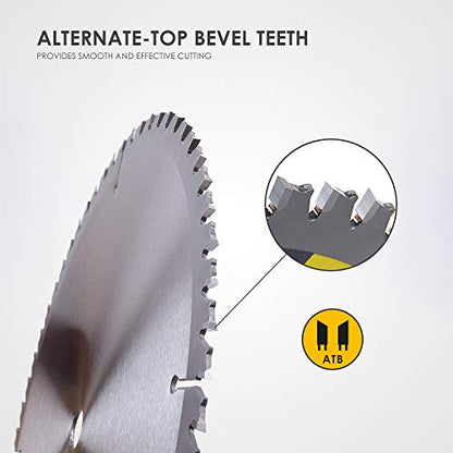 Luckyway 12 Inch Miter Saw Blade 80T Fine Finish with 1 Inch Arbor, 2-Pack - size: 12" / 80T(2-PACK), style: 12 Inch