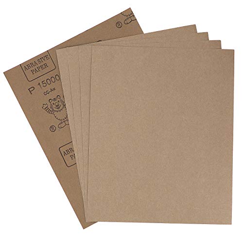 9x11 inch 5 Sheets Sandpaper, Wet or Dry 15000 High Grit Extra Fine Sand Paper, Silicon Carbide Waterproof Abrasive Pads for Automotive Sanding, Wood Turing Finishing, Metal Furniture Polishing - color: 5pcs (15000)