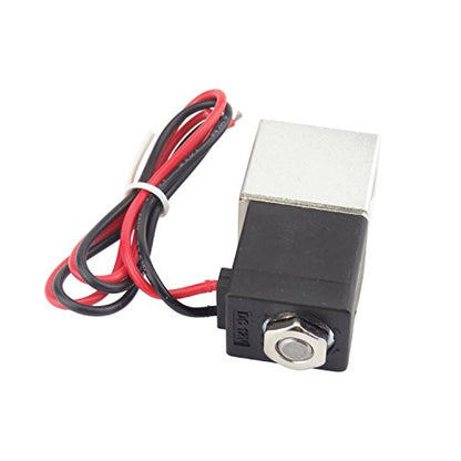 1/4inch DC 12V 2 Way Normally Closed Electric Solenoid Air Valve, Stainless Steel