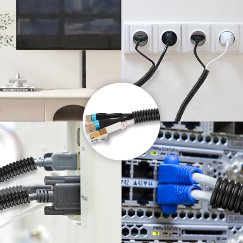 50 FT Wire Loom 1/2 Inch, Split Wire Loom Tubing Wire Conduit, Wire Protector Tubing – Black - color: 1/2" x 50ft-Black