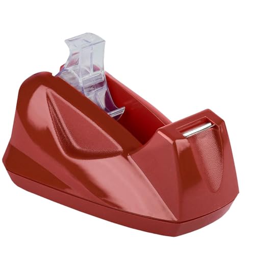 Acrimet Desktop Tape Dispenser Jumbo Size, Non-Skid Base, Plastic, Red