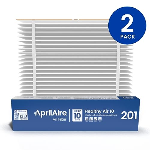 AprilAire 201 Replacement Furnace Filter for AprilAire or Space-Gard 2200 or 2250 Whole-House Air Purifiers - MERV 10, 20x25x6 Air Filter (Pack of 2) - size: 20 x 25 x 6 inches (Pack of 2), style: Air Filter