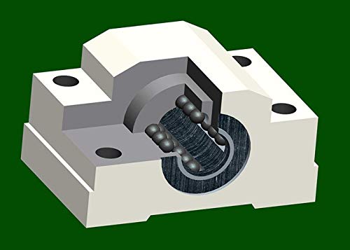 SCS16UU Linear Ball Bearing Aluminum Slide Block, ID 16mm Linear Motion Ball Bearings CNC Slide Bushing, 4 Rows of Steel Balls, Great for CNC, 3D Printer, Linear Rail Guide 4 PCS - size: SCS16UU
