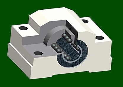 SCS16UU Linear Ball Bearing Aluminum Slide Block, ID 16mm Linear Motion Ball Bearings CNC Slide Bushing, 4 Rows of Steel Balls, Great for CNC, 3D Printer, Linear Rail Guide 4 PCS - size: SCS16UU