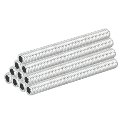 PATIKIL M8 Thread Carbon Steel Lamp Pipe, 10 Set 70 mm/2.76" Hollow Tube Thread Adapter Fasteners Hardware for Lamp Lights Chandelier Ceiling Light DIY, White Zinc Plating - size: M8x70mm
