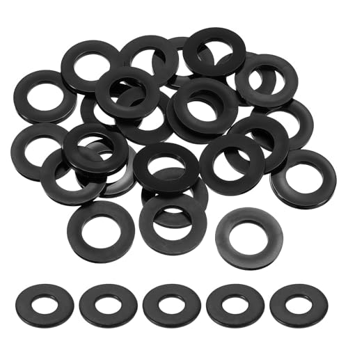 Black M10 Flat Washers 110Pcs Carbon Steel Zinc-Plated Washers for Screws Bolts for Furniture Mechanical Repairs - color: Black-M10-110Pcs