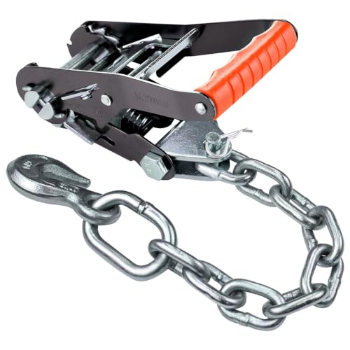 VULCAN Ratchet Buckle - Chain Anchor - 2 Inch Handle - Silver Series - 4 Pack - 3,300 Pound Safe Working Load - size: Chain Anchor Silver Series (4- Pack)