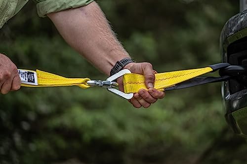 Keeper – 2” x 24” Premium Axle Tie Down Strap with D Rings - 3,333 lbs. Working Load Limit and 10,000 lbs. Break Strength,One Color - size: 24 Inch x 2 Inch