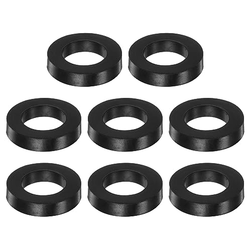 HARFINGTON 8pcs Rubber Spacer 2" OD 1" ID 0.4" Thick Black - size: 26mm x 50mm x 10mm
